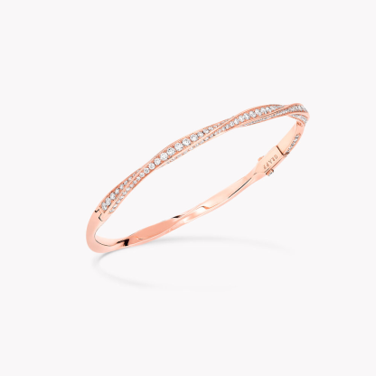 Spiral Pavé Diamond Bangle
